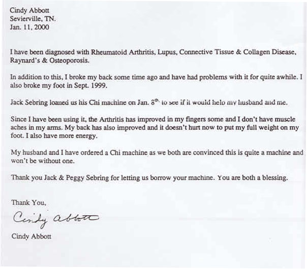 Cindy Abbott Testimonial